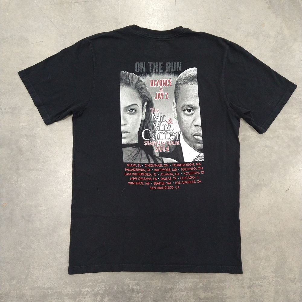 Beyonce Jay-Z Black Men's Tour T-Shirt L Measurements 2014
